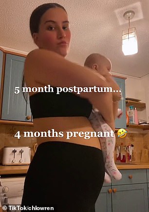 The mummy blogger shared the moment she realized she was pregnant again six weeks after giving birth