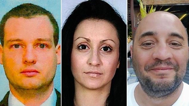 (L-R) Orlin Roussev, 45, Katrin Ivanova, 31, and Bizer Dzhambazov, 41, were previously charged on February 11, 2023