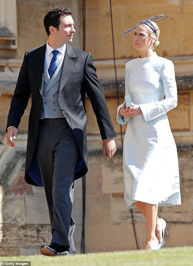 Striking: Mikey and Misha in the photo during the wedding of her BFF Meghan Markle to Prince Harry in May 2018