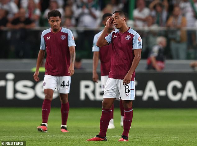 A dejected Youri Tielemans on a cleansing evening for Unai Emery's Premier League side