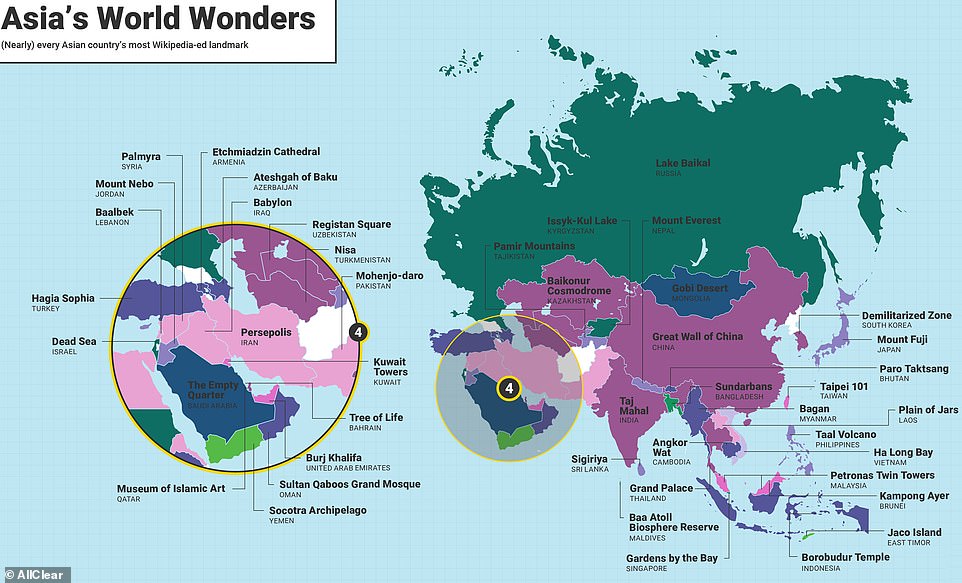 1695331025 603 What the world wants to VISIT Fascinating map shows the most