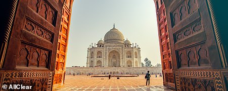 The Taj Mahal, which is at the top, dates from the 17th century
