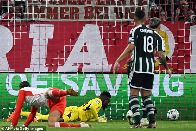 Onana was responsible for the opening goal of Man United's 4-3 defeat to Bayern Munich