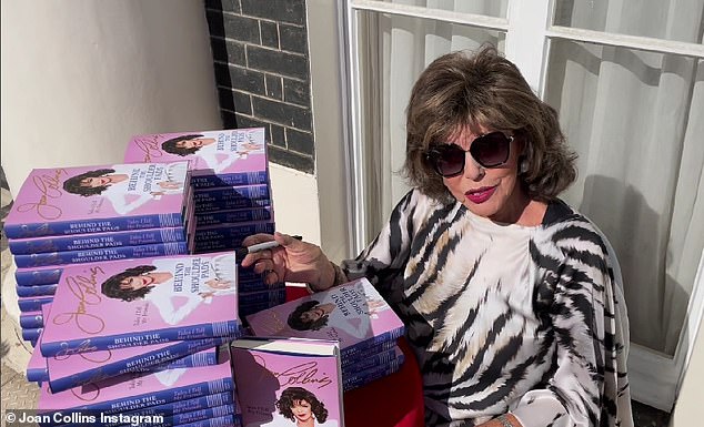 In demand: Earlier this week, Joan took to her Instagram as she shared a clip among stacks of copies of her book as she personally signed them all