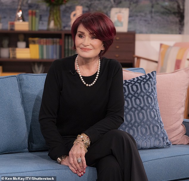 Weight loss: Sharon lost the weight over four months after using the jabs, but admitted she felt nauseous every day and insisted it wasn't a 'quick fix' (pictured in January on This Morning)