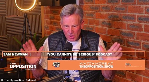 Sam Newman changed his tune when speaking to The Opposition podcast and shrugged off claims he was racist