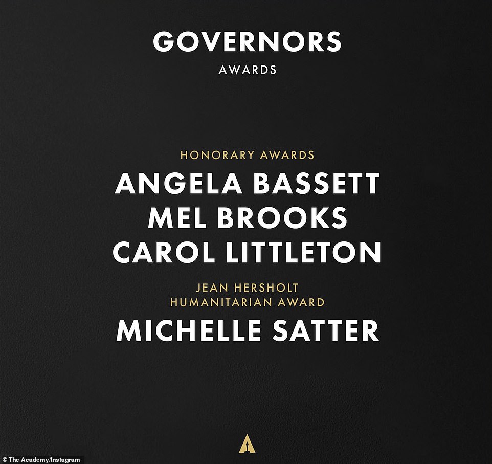 Next year!  The Academy of Motion Picture Arts and Sciences will award Bassett an honorary Oscar at the 14th Governors Awards, which will be held Jan. 9 after being postponed due to the WGA and SAG/AFTRA strikes.