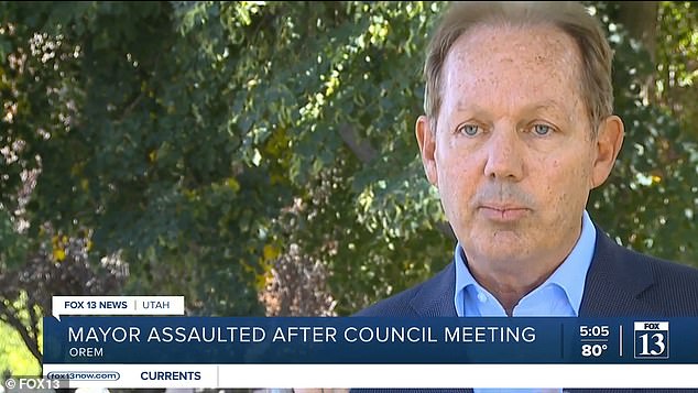 Orem Mayor David Young told reporters that he initially did not recognize his attacker