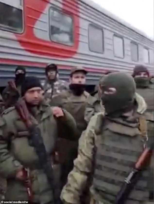 Russian conscripts protest against conditions and their treatment as they leave Belgorod