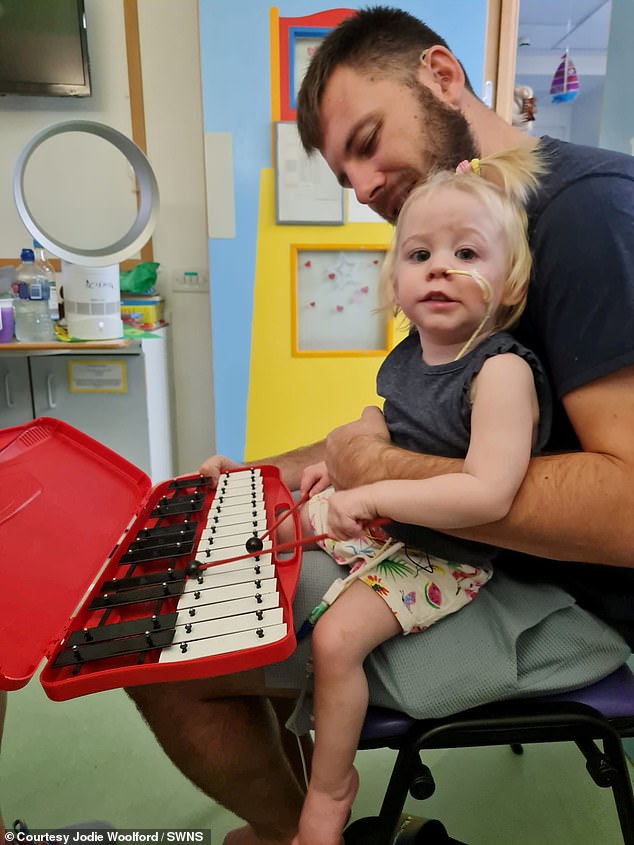 Jodie said her daughter Amelia is now 'stable' and 'loves school' even though it's 'only an hour a day' - but still 'wobbly'