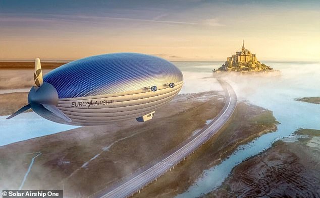 Developed by engineers in France, the Solar Airship One is a 150-meter long balloon ship that will fly over 25 countries in 2026.