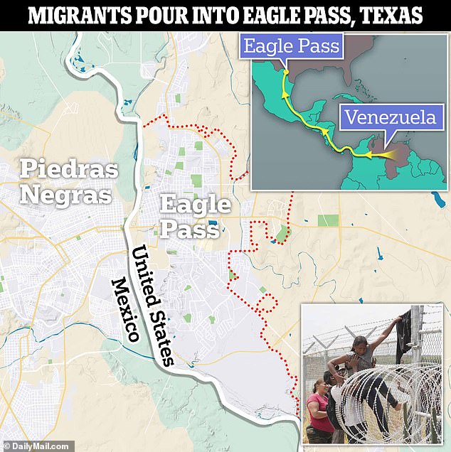 Many of the migrants pouring into Eagle Pass this week are from Venezuela.  Others come from Mexico, Honduras and other Central and South American countries