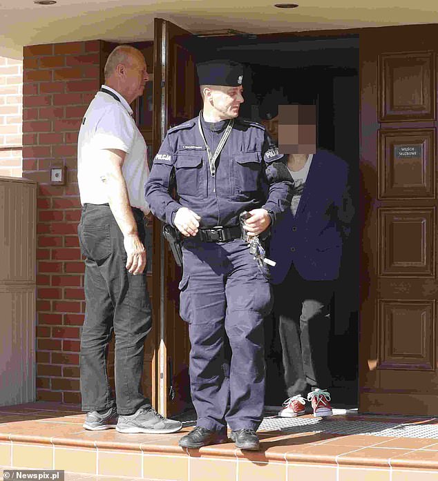 Paulina (right in handcuffs) who had tried to hide her last pregnancy from her colleagues is also accused of incest and two murders of her children