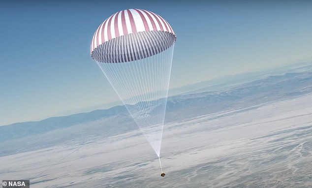 Coming home: The sample recovered by OSIRIS-REx is returned to Earth and lands at the Utah Test and Training Range