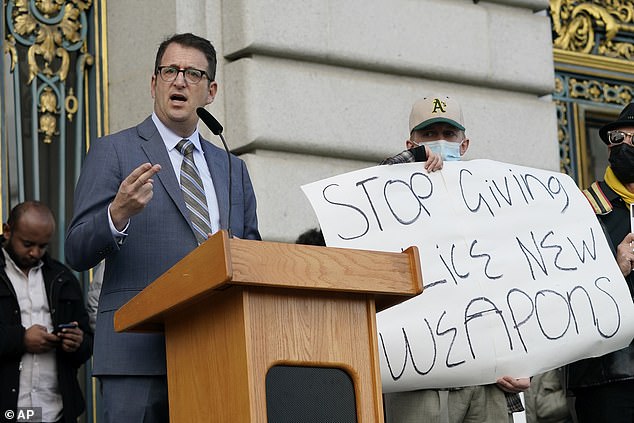 Democrat Supervisor for District 5 Dean Preston (pictured left) is, according to Musk, 'the person most responsible for the destruction of San Francisco'