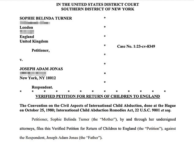 Turner also accused him of withholding their children's passports and refusing to let them travel to see her - before Jonas delivered a sensational rebuttal.