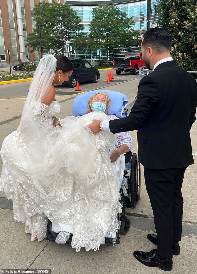 Gemma, from Italy, was 'excited' to see her granddaughter tie the knot, but a bad fall at home left her bedridden, resulting in a long hospital stay