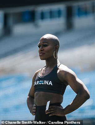 Justine also made history as one of the few professional cheerleaders who is black