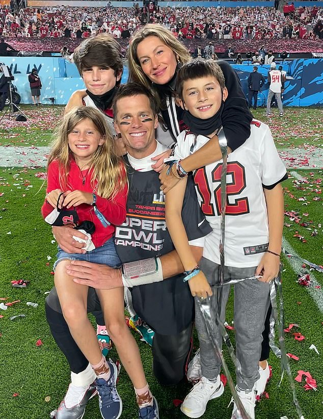 Tom shares Benjamin, 13, and Vivian, 10, with ex-wife Gisele Bundchen, while Tom also has an older son named Jack, 15, from his previous relationship with model and actress Bridget Moynahan