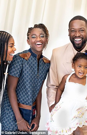 Blended family: Dwyane and Gabrielle have continued to create their own blended family, including Dwyane's eldest daughter Zaya, 16, and their daughter Kaavia, four