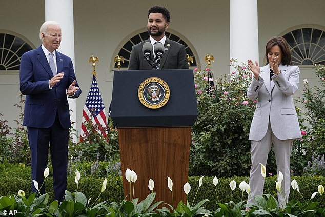 “It is the honor of a lifetime to be here today as President Biden strengthens his legacy of gun violence prevention,” Frost said