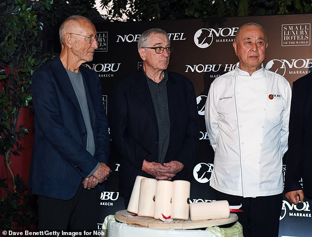 Nobu was founded in 1994 by chef Nobu Matsuhisa (left) together with actor Robert De Niro (center) and film producer Meir Teper (left)