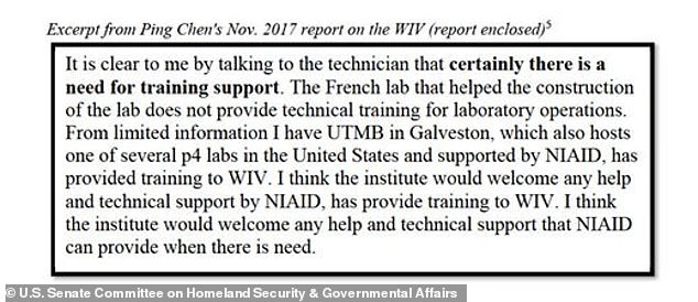 “It is clear to me from speaking with the technician that there is certainly a need for training support,” Dr. Chen wrote in the memo.