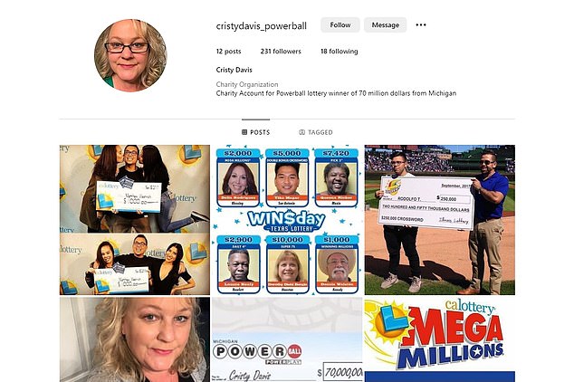 Scammers have created multiple fake social media accounts claiming to be Davis and asking people for their banking information in order to send them some of her winnings as a donation