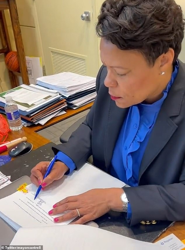 Mayor LaToya Cantrell (pictured) signed an emergency declaration for the city of New Orleans on Friday, in accordance with the governor's office