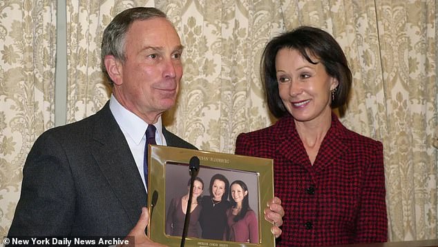 The founder of Bloomberg LP and former mayor of New York shares two daughters Emma and Georgina with his ex-wife Susan Brown (pictured together)