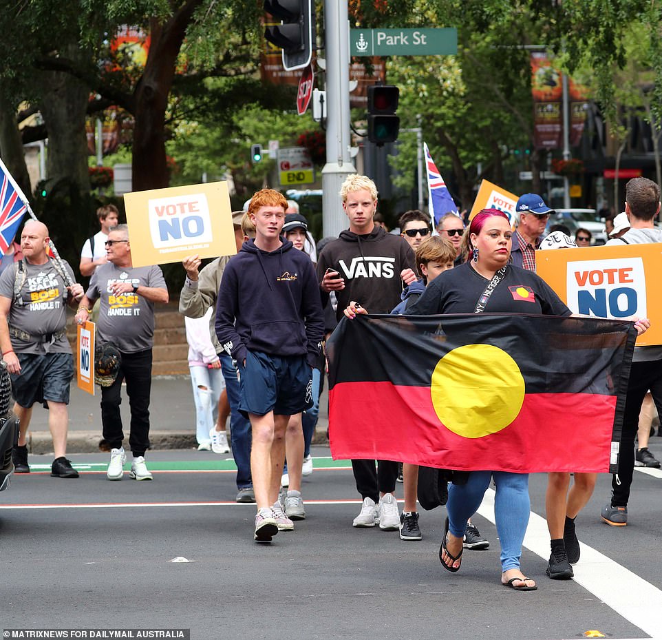 In Sydney, demonstrators marched from Hyde Park into the city, although the turnout was smaller than expected