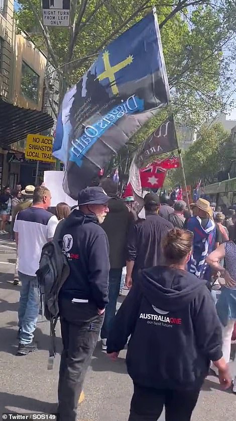 A Eureka stockade flag in Melbourne