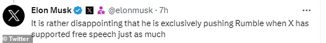 1695461091 744 Elon Musk falls out with Russell Brand Twitter boss says