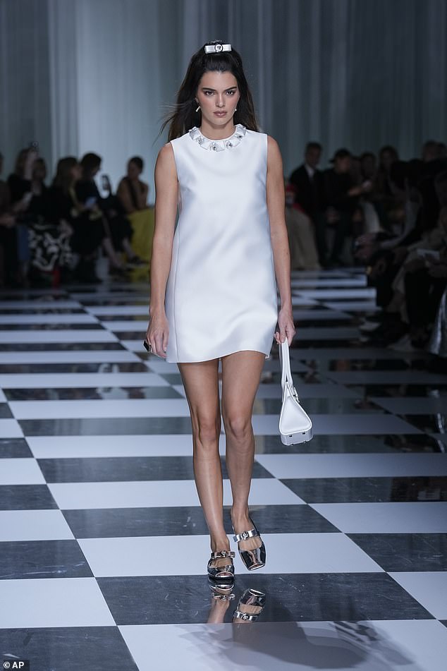 Supermodels: She has also walked the runway with big names, including Kendall Jenner (pictured) and Claudia Schiffer