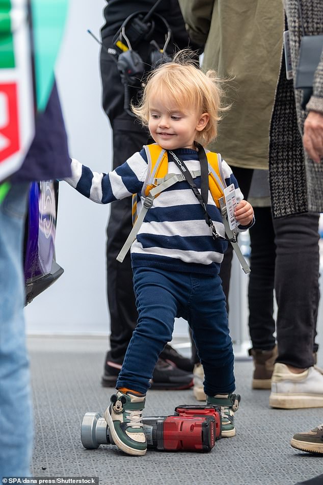 The royal, 38, was without her husband Prince Carl Philip, 44, and her second eldest son Prince Gabriel, six, on Saturday.