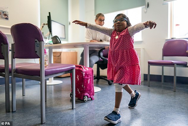 Aditi can now behave like a typical girl of her age: she enjoys swimming, dancing and bouncing on her trampoline