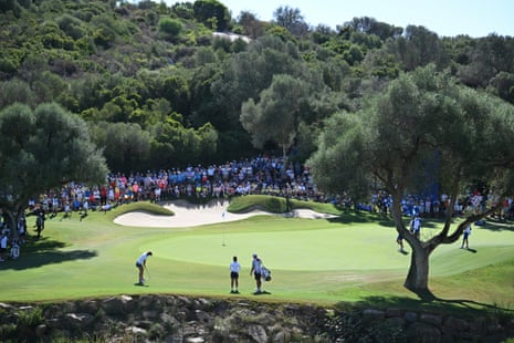 Lexi Thompson goes long from just off the green.