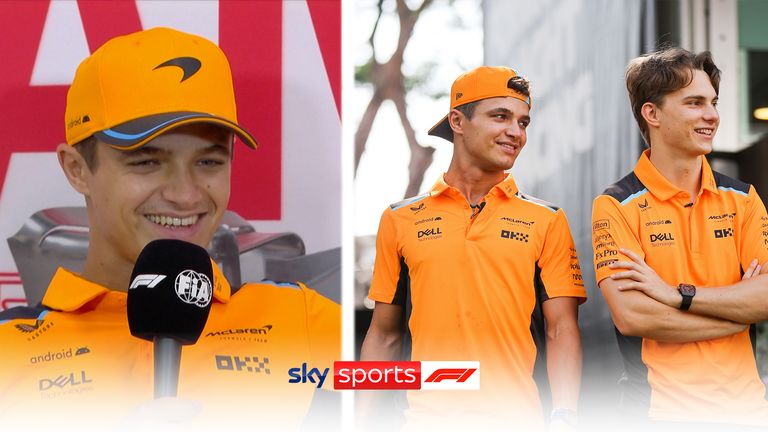 Lando Norris congratulates Oscar Piastri on his new contract with McLaren, with the Australian 'pushing' him a lot and exceeding expectations in his first season