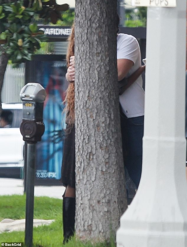 They headed to Erewhon Market on Beverly Boulevard for dinner before being photographed sharing a hug