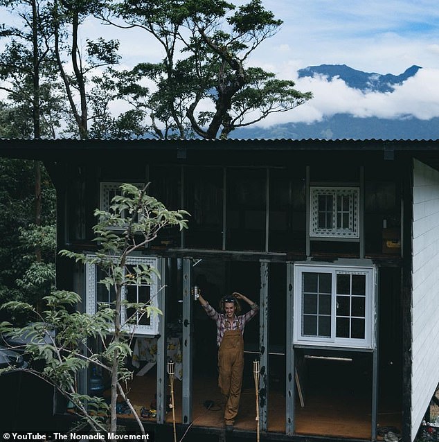 The couple had to build everything from scratch before they could get off their school bus