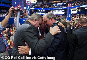 Duncan (pictured praying on the floor of the Republican National Convention) has made faith a central part of his political identity