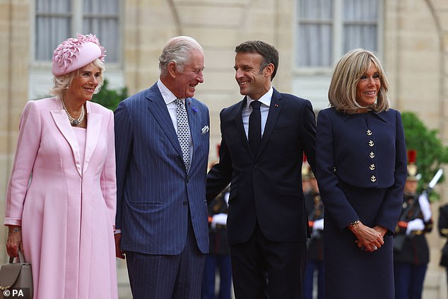 Queen Camilla is also said to get on well with Macron's wife Brigitte, but The Mail on Sunday can reveal that behind-the-scenes relations between British embassy staff and the Élysée team have not been so cordial