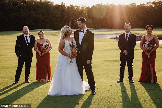 Ellie Smith and Jake Gliddon married in a private ceremony in Noosa, with Cleo and her sister Isla as bridesmaids