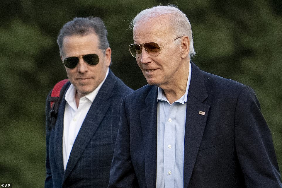 The charges against Hunter Thursday related to the gun.  Later Friday, Biden headed to Wilmington, Delaware, where his only public appearance was attending Saturday church services.  He didn't even look in the direction of reporters when someone shouted a question and asked again whether Biden would pardon his son.