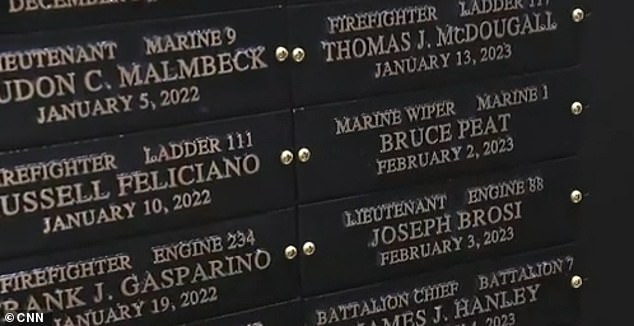 Twelve years ago, as the death toll from the attack continued to rise, the FDNY created its own memorial wall solely to commemorate firefighters, paramedics and other first responders who died from illnesses related to the rescue efforts.