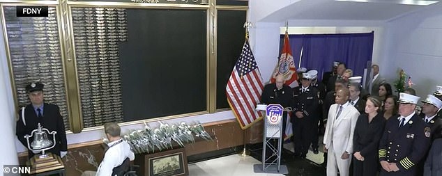 The addition added 43 new names to the plaque – separate from the much larger monument found at Ground Zero, honoring the 2,977 people who died immediately during the attacks.