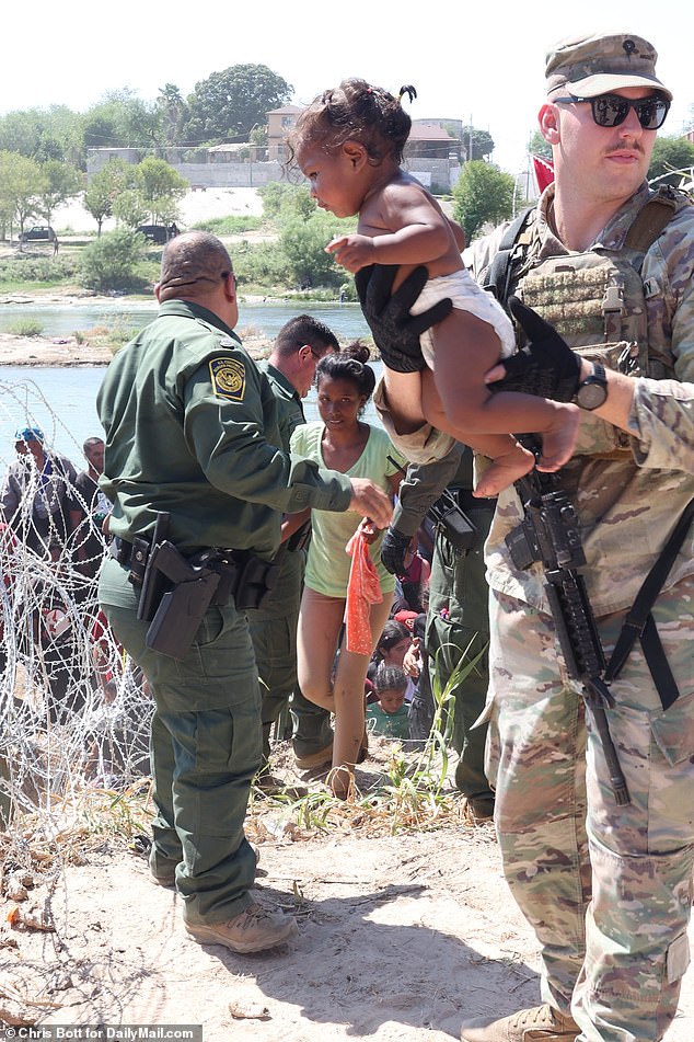 Many of the women and children looked unwell and dehydrated by the time they were allowed into the US