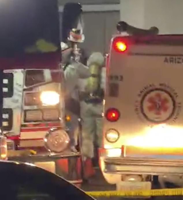 Some members of the Hazmat team were forced to carry oxygen tanks on their backs