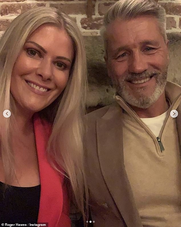 Big reveal: Roger shared a selection of adorable snaps of the couple, writing: 'It's been hard keeping it a secret but the wait is finally over'