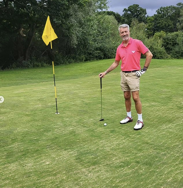 Sporty!  He posted photos of himself and Roger together in the pub and playing golf